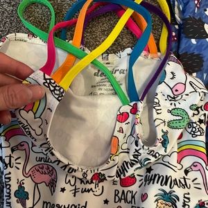 4 girls size small destira leotards